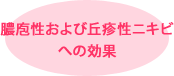 膿庖性および丘疹性ニキビへの効果